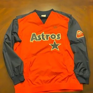 Nike Houston Astros Blue and Orange Lightweight Pullover